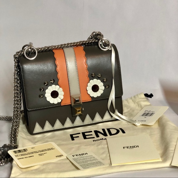 Fendi Handbags - Fendi Kan I Eyes Flowers Mini Shoulder Bag.